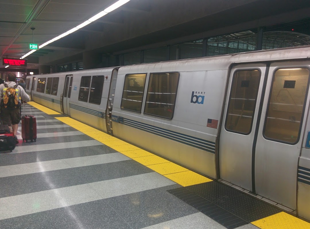 BART trains look like they were inspired by the Apollo program from the 1960s.